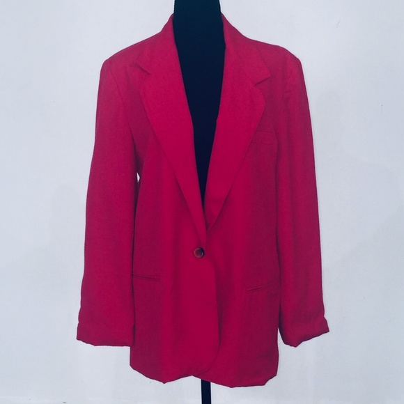 Vintage Jackets & Blazers - Barbie pink loose fitting medium length blazer